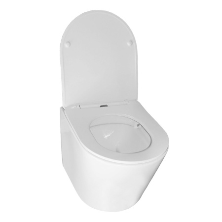 Azario Atrio Унитаз подвесной безободковый с сиденьем микролифт 490x365x360